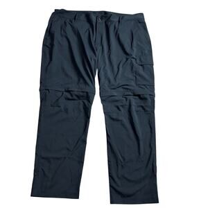 Columbia Womens Convertible Pant Classic Size 24W Black Silver Ridge Zip Off Leg